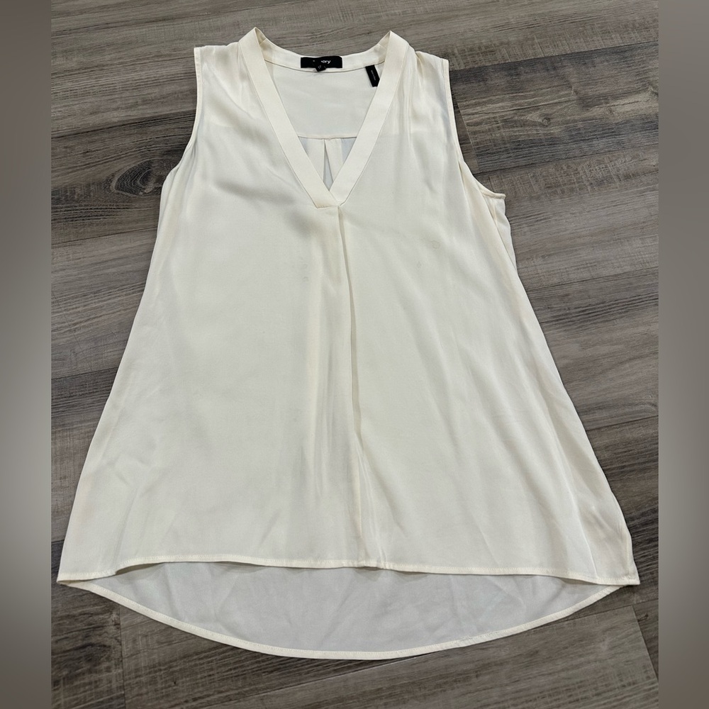 Theory Jamissa Modern Silk Sleeveless Blouse